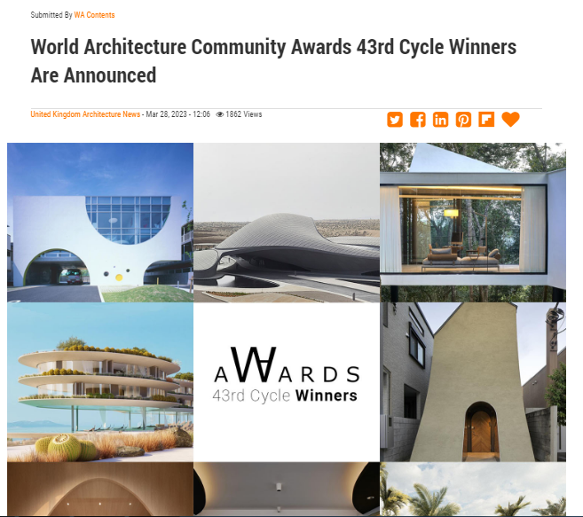 جایزه انجمن معماری جهانی برای دانشجویان فردوس